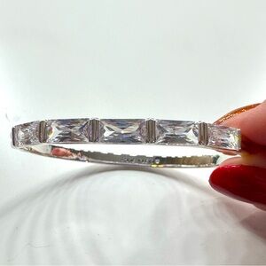 Anne Klein Silver Bracelet with Clear Accents NWOT